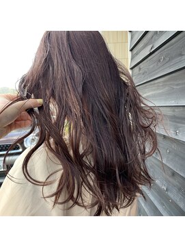 ココラボ(coco labo) 波巻きロングヘア/ピンクブラウン