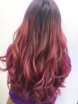 ミシェリー(misherry)&nbsp;ケアブリーチハイトーンボルドーレッド暖色グラデーション韓国風