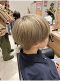 ベージュ×マッシュ