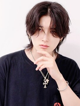 リップスヘアー 梅田(LIPPS hair) 韓流シースルーセンターパートウルフ