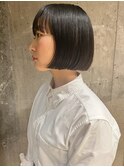 地毛風ブラック　ボブ