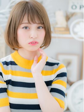モッズヘア 越谷(mod's hair) ハイライトシースルーバング切りっぱなしボブc5越谷20代30代40代