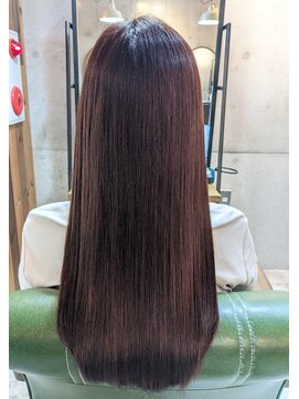 クリー(cree) デザインカラー/レイヤーカット/オリーブベージュ/こなれミディ