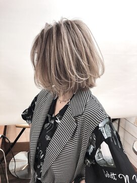 ハーツ(Heart's) 白髪ぼかし脱白髪染め髪質改善ミディアムレイヤー40代50代60代