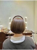 【el zafiro yodoyabashi】ミニボブ馴染ませ寒色系カラー