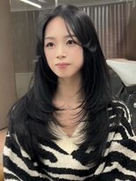 サイン 表参道(SIGN)&nbsp;韓国ヘアーハッシュカットレイヤーカットグレージュブリーチ無し