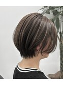 似合わせショート/フェザーショート/細めハイライト