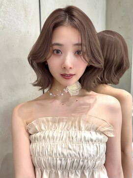 ロンドヴァリー 渋谷店(Lond vallee) くびれボブ×くすみベージュ