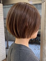 表参道髪質改善カラーウルフショートヘアッシュグレージュ40代