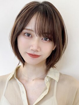 セイドット オモテサンドウ(Say. omotesando) Say.外ハネボブレイヤーボブオリーブグレーヘーゼルグレージュ