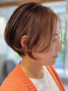 ワン バイ ジエクト(One by The Ect) 【似合わせボブ】ペールオレンジ/チョコレートブラウン