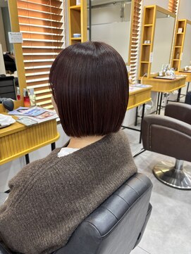 マリーチレイ(lei marichi ray) 顎ラインボブ×ピンクベージュ