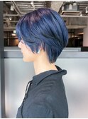 おくれ毛ブリーチ韓国ヘアショート_ba559253
