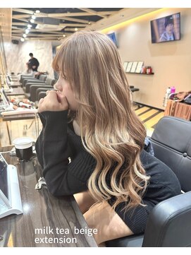 ラピス 大阪アメ村店(Lapis) 【シールエクステ】で作るミルクティー！