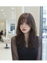 ダル 渋谷/表参道(DAL.)&nbsp;大人透明感グレージュ韓国風クビレ顔周りレイヤー