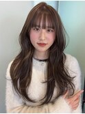 ブリーチなしダブルカラー透明感オリーブベージュ