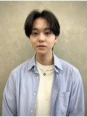 曲がる縮毛矯正/ダウンパーマ/センターパート/毛流れ/新宿
