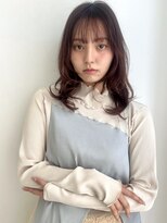 アスティブランシュ(Asti blanche)&nbsp;ボルドー レッドブラウン ゆったりウェーブ ミディアムパーマ