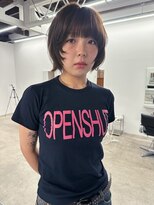 パーク(PARK)&nbsp;レイヤーボブ ワイドバング オリーブベージュ