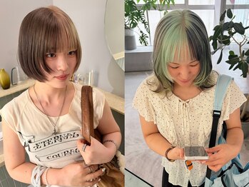 キオク(KIOX)の写真/肌に馴染ませる抜け感カラーから、周りと差がつく個性派デザインまで◎高技術ブリーチで理想を実現！