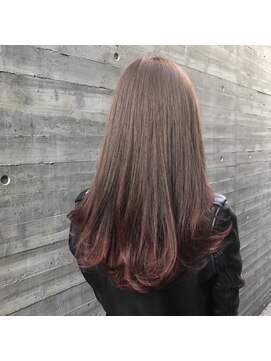 アピッシュ ギンザ(apish ginza) tomoヘア＊似合わせケアブリーチデザインカラー　ピンクグラデ