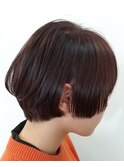 丸みのあるボブショート