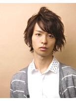 タヤ シァル鶴見店(TAYA)&nbsp;ミディアムウルフ サイドパート 無造作パーマ