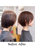 渋谷　20代30代40代大人可愛いひし形ショートボブ