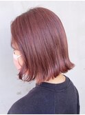 ピンクボブ_マッシュショートカーキグレージュ_ba323441