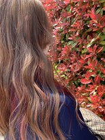 リー 甲子園(Lee) ベージュ×パキッと赤色