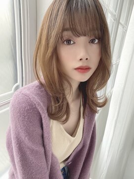 レーヴバイロンド 仙台(Reve by Lond) 韓国風シースルーバング大人フェミニンレイヤーくびれヘア巻き