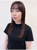 セミロングスタイル ナチュラルグラデーションカラー