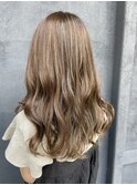 20代30代40代大人ハイライトブリーチ無造作ロング