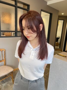 コバルト(Cobalt) 韓国ヘア20代30代レイヤーカット暖色カラーピンクラベンダー