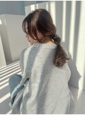 柔らかいブラウンとゆるアレンジ
