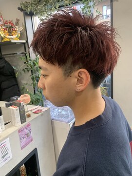 シャムオーツー 国分寺(CHAM:O2) ツーブロック/束感ショート/レッドブラウン/ブリーチ