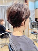 流し前髪小顔つや髪顔まわり簡単スタイリングショートボブヘア