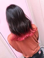 ランプ ヘアー(lamp hair)&nbsp;【lamp斉藤】裾カラー×チェリーレッド