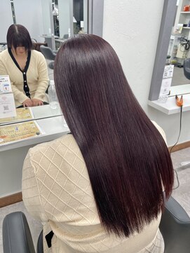 ガルボヘアー 桟橋店(garbo hair) カシスレッドボルドー髪質改善ストレート