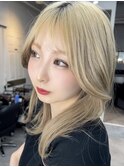 【髪質改善】エアリーカールハイトーン/顔まわり似合わせカット