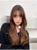 20代30代大人かわいいレイヤーカットブラウンベージュ