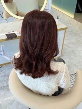 エトワール バイ ヴィンス(etoile by vince) ハイライト/ピンクハイライト/韓国風/レイヤー/前髪/顔まわり