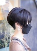 【SHARON】刈り上げショート×ダークブラック