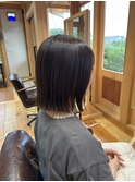 ぱっつりボブ