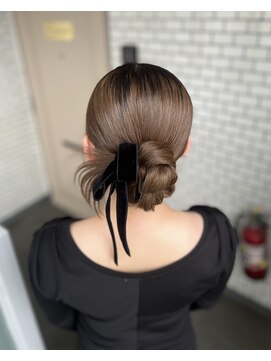 ソノ(sono) タイトカチモリ シニヨン ベロアリボン