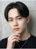 曲がる縮毛矯正ニュアンスパーマ韓国風センターパートメンズ眉毛