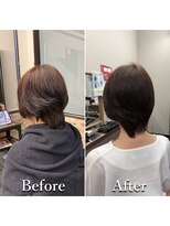 ヘアカラー専門店カラープラス石和店&nbsp;40代50代60代/BeforeAfter/白髪染め/おしゃれ染め