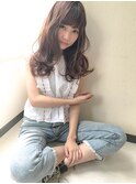 重めバング×ふんわりカールで小顔に★