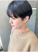 マッシュショート、ワイドバング、ウザバング、黒髪ショート