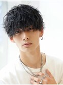 #波打ちパーマ 波巻きパーマ マッシュ 刈り上げ ツイスパ